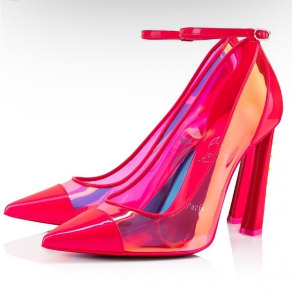 Christian Louboutin Shoes - Christian Louboutin Condorapik PVC
Debout Iridescent heels RETAIL 1,045